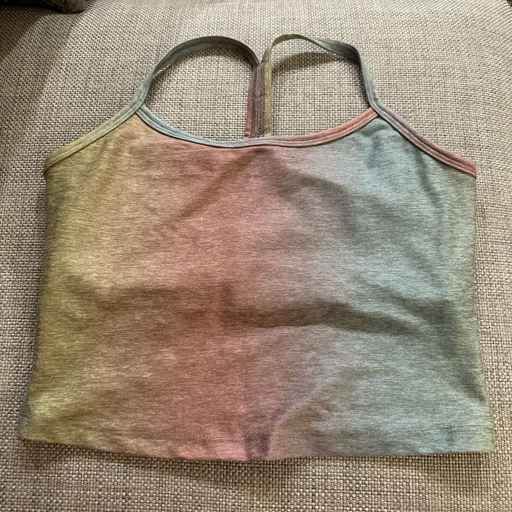 Beyond Yoga Spacedye Printed Slim Racerback Cropped Tank. Size Small.